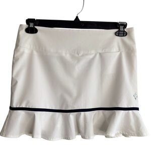 Jofit Skort Size 6 Skort White Tennis Golf Stretch Ruffle Hem Skirt Pickleball